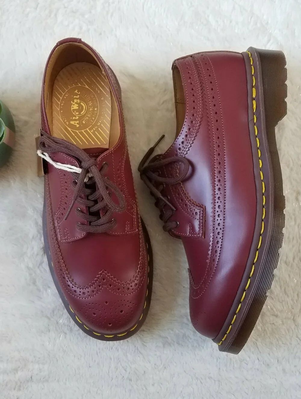 Dr. Martens  3989 Vintage Made In England Brogue Shoes in Red
